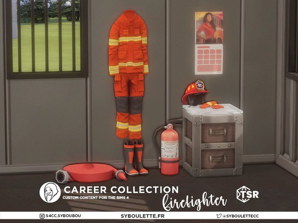 Sims 4 — Career Collection Firefighter - Boots by Syboubou — Get ready to spark some excitement in your Sims lives with