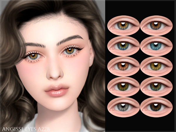 Sims 4 — EYES A228 by ANGISSI — PREVIEWS MADE USING HQ MOD Facepaint category