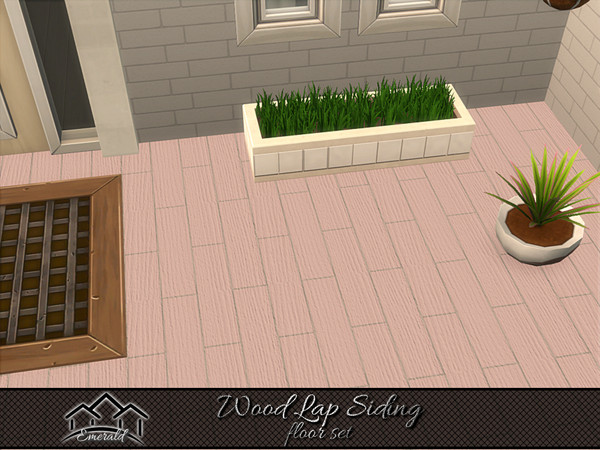 Sims 4 — Wood Lap Siding floor1 by Emerald — Wood lap sidings are versatile and can be used for various exterior cladding