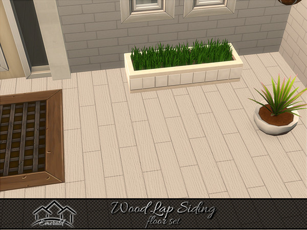 Sims 4 — Wood Lap Siding floor2 by Emerald — Wood lap sidings are versatile and can be used for various exterior cladding