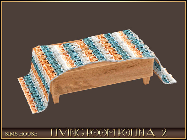 Sims 4 — [Sims House] BENCH WITH A BLANKET | LIVING ROOM POLINA 2 by Sims_House — LIVING ROOM POLINA 2