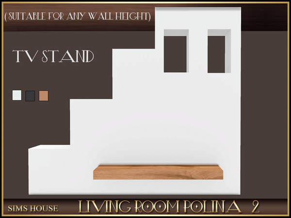 Sims 4 — [Sims House] TV Stand | LIVING ROOM POLINA 2 by Sims_House — LIVING ROOM POLINA 2