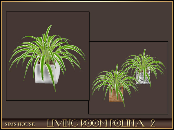Sims 4 — [Sims House]CHLOROPHYTUM IN A POT | LIVING ROOM POLINA 2 by Sims_House — LIVING ROOM POLINA 2
