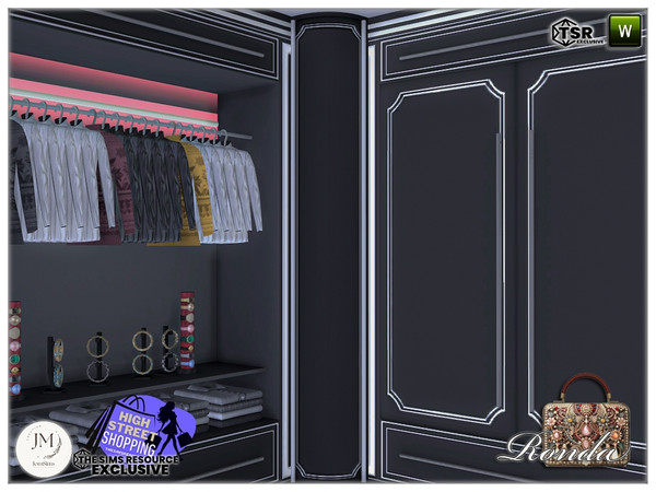 Sims 4 — High street shopping Ronda corner dresser by jomsims — High street shopping Ronda set in 3 part