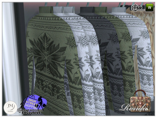 Sims 4 — High street shopping Ronda deco clothe2 by jomsims — High street shopping Ronda set in 3 part