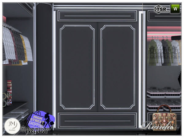 Sims 4 — High street shopping Ronda dresser2 doors by jomsims — High street shopping Ronda set in 3 part