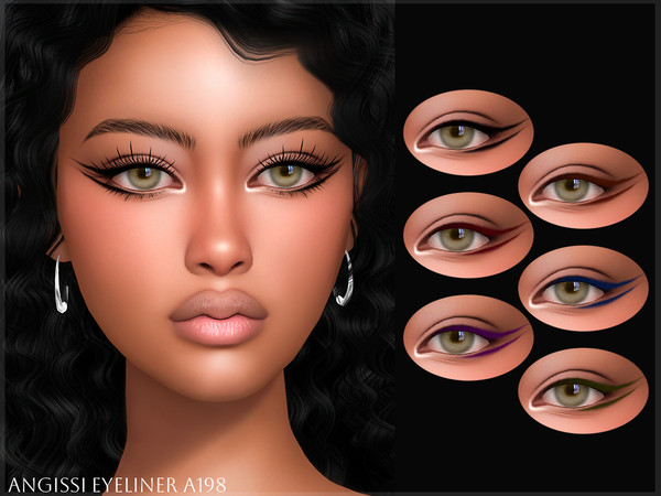 Sims 4 — Eyeliner A198 by ANGISSI — PREVIEWS MADE USING HQ MODE Makeup category