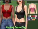 Sims 4 — Hooked Corset Top by MsBeary — A v-shaped corset top with hooked ties. Great for a fun, flirty night out! 22