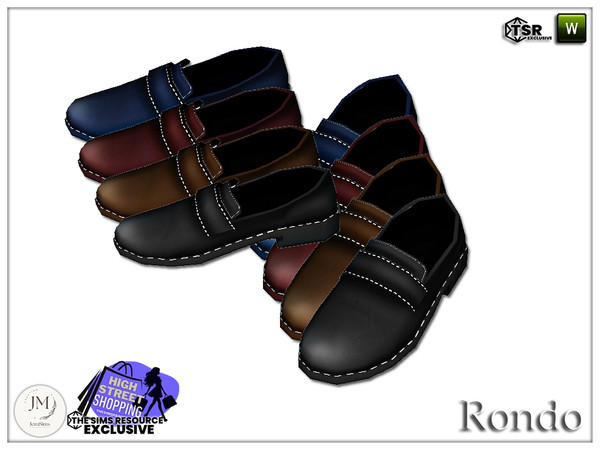 Sims 4 — High street shopping Rondo deco shoes by jomsims — Here is the masculine version of ronda, Rondo, for him.