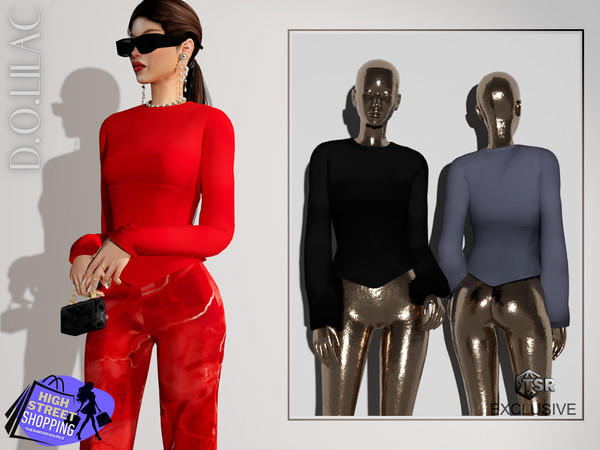 Sims 4 — Cotton Corset T-Shirt DO0590 by DOLilac — Custom thumbnail