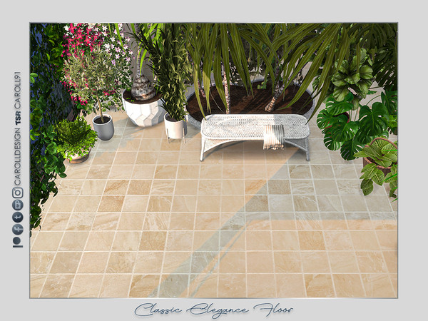 Sims 4 — Classic Elegance Floor by Caroll912 — A 8-recolour (4 x small and 4x large textures) marble, tiled floor in