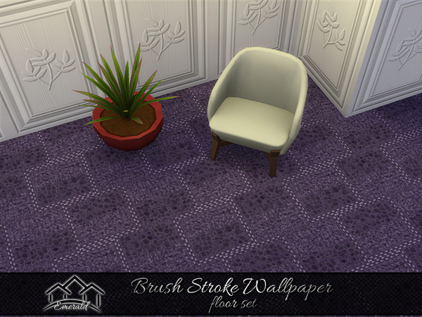 Sims 4 — Brush Stroke Wallpaper floor2 by Emerald — Brush Stroke wallpaper adds a stylish touch to a modern room.(floor
