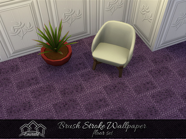 Sims 4 — Brush Stroke Wallpaper floor3 by Emerald — Brush Stroke wallpaper adds a stylish touch to a modern room.(floor