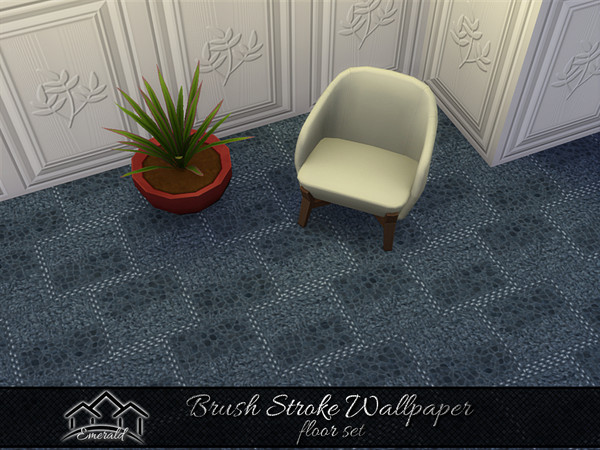 Sims 4 — Brush Stroke Wallpaper floor4 by Emerald — Brush Stroke wallpaper adds a stylish touch to a modern room.(floor