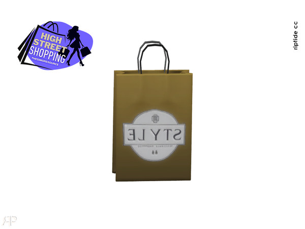 Sims 4 — Riptide-CC Urban Chic Retail Set Shopping Bag by Riptidecc — Bring the refined charm of a high-end retail store