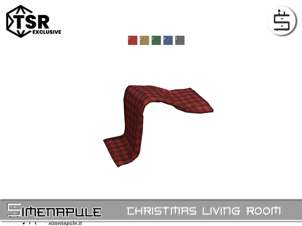 Sims 4 — Christmas Living Room - Blanket by Simenapule — Christmas Living Room Christmas Living Room