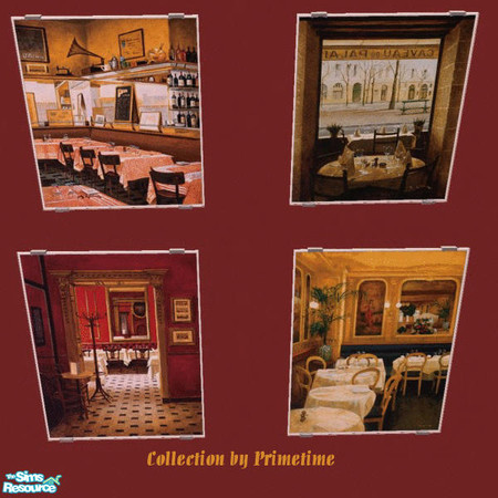 Sims 2 — Primetime's Andre Renoux Prints by Primetime024 — This collection is perfect for your cafe or your dining room.