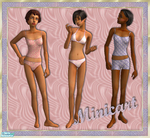 Sims 2 — Mini_FTn_Und_1, _2 and _3 by minicart — Pretty underwear for your teenage Sim.