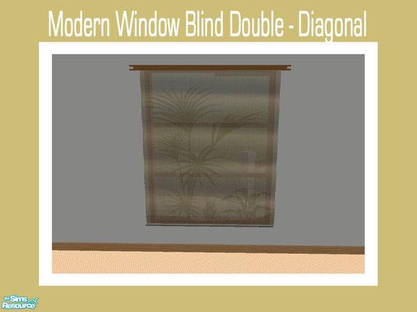 Sims 2 — Modern Window Blind Double - Diagonal by Shakeshaft — Part of a set of 3 different sized window blinds to fit my