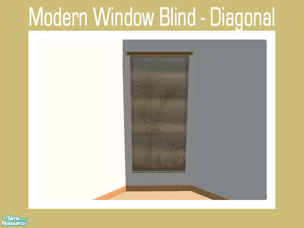 Sims 2 — Modern Window Blind - Diagonal by Shakeshaft — Part of a set of 3 different sized window blinds to fit my Modern