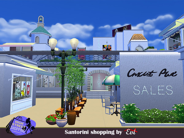 Sims 4 — Santorini shopping by evi — World's fashion top brand names and second hand clothes can be found in this