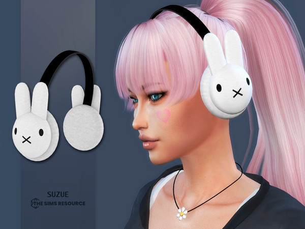 Sims 4 — Bunny Earmuffs by Suzue — New Mesh (Suzue)