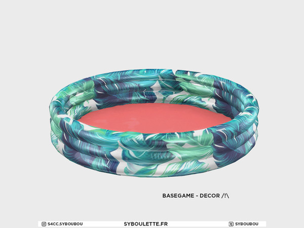 Sims 4 — Playa - Kiddie pool (basegame - decor) by Syboubou — This is a kiddie pool. It's only decor, you'll need Seasons