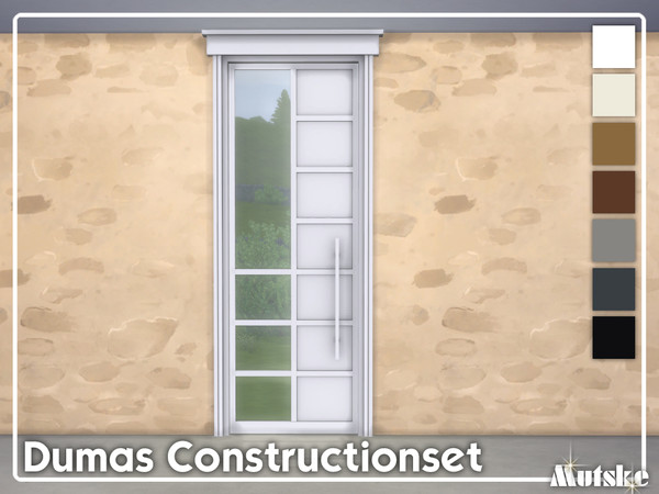 Sims 4 — Dumas Door Glass 1x1 by Mutske — The thermally efficient Window System is designed for both residential and