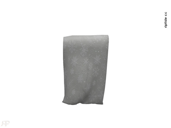 Sims 4 — Riptide-CC Snowfall Serenity Set Throw Blanket by Riptidecc — Experience the tranquil beauty of winter with the