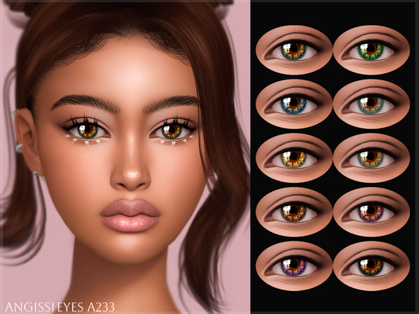 Sims 4 — EYES A233 by ANGISSI — PREVIEWS MADE USING HQ MOD Facepaint category