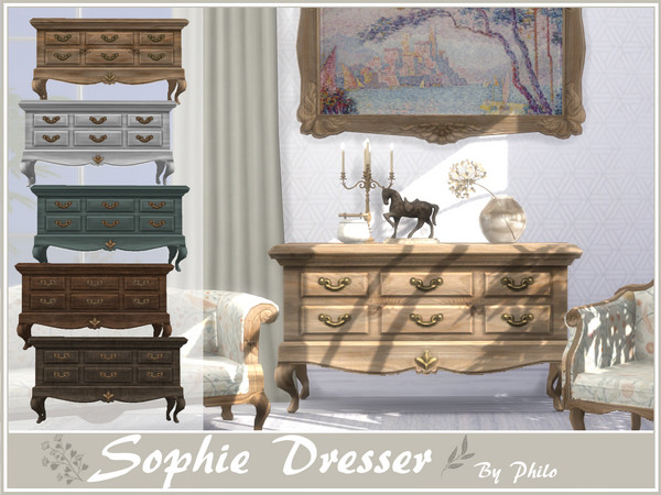 Sims 4 — Philo_Sophie Dresser by philo — This set inludes :