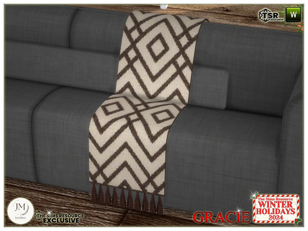 Sims 4 — winter holidays 2024 gracie living deco blanket1 by jomsims — For our Winter Holidays 2024 collection, discover