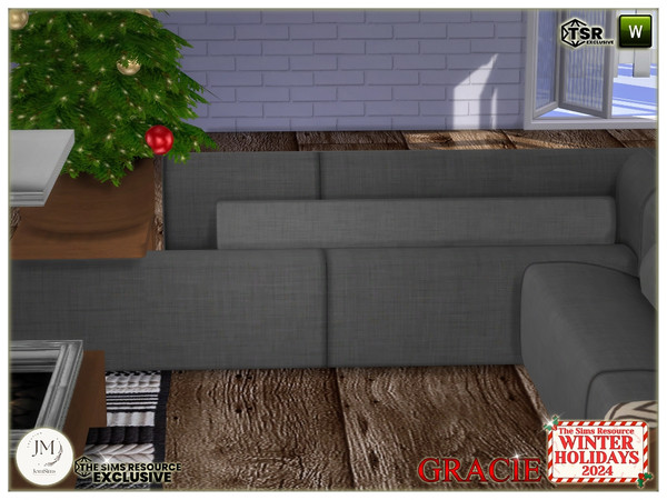 Sims 4 — winter holidays 2024 gracie living loveseat1 by jomsims — For our Winter Holidays 2024 collection, discover the