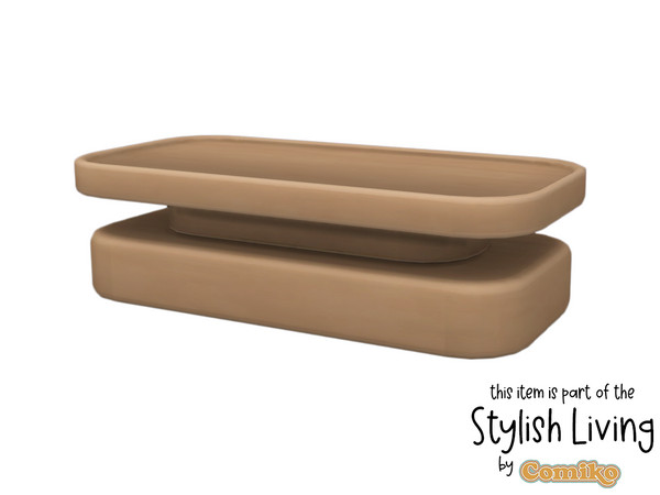 Sims 4 — Comiko Stylish Living Room Coffee Table by Comiko — Hi! Part 2 - Stylish Living Room Set is base game compatible