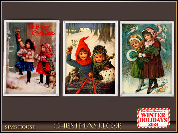 Sims 4 — [Sims Housee ] VINTAGE CHRISTMAS PICTURES | CHRISTMAS DECOR by Sims_House — CHRISTMAS DECOR