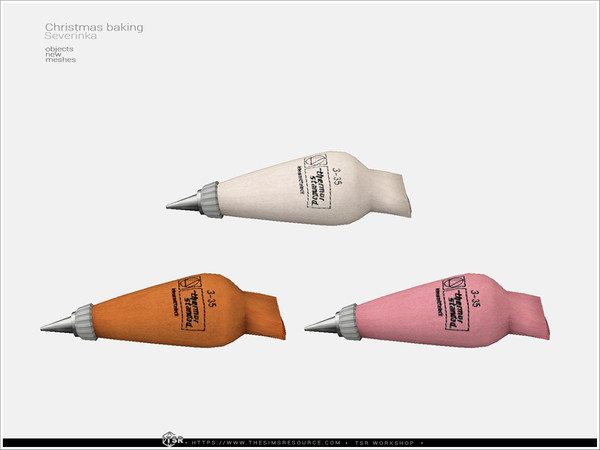 Sims 4 — Christmas baking - pastry bag by Severinka_ — A set of decor for the design of a kitchen or a canteen in a