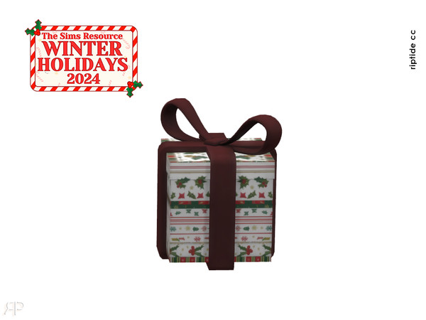 Sims 4 — Riptide CC - Winter Whimsy Collection Square Christmas Gift by Riptidecc — Transform your space into a festive