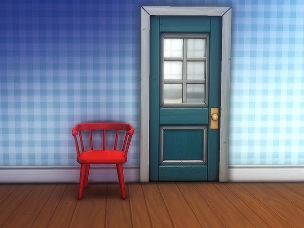Sims 4 — Old Dining Chair by Glycyrrhiza — An antique but still steady chair in both bright and pastel colours.