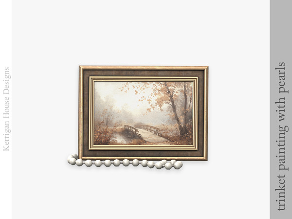 Sims 4 — Trinket Painting with Pearls by kerriganhouse — A set of vintage, shabby chic clutter items.