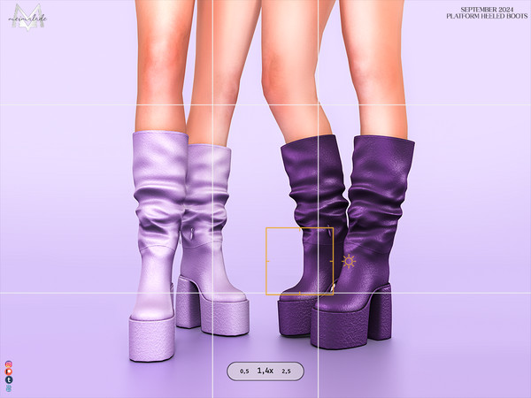 Sims 4 — [PATREON] Platform Heeled Boots by Mermalade — New Mesh