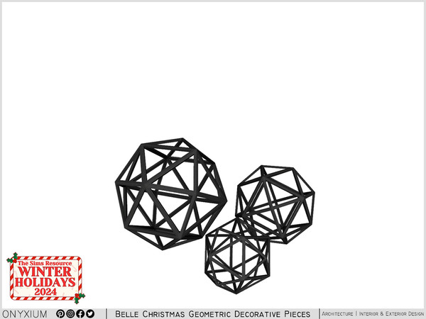 Sims 4 — Belle Decor With Geo Shaped Cage by Onyxium — Onyxium@TSR Design Workshop Christmas Collection - Belong To The
