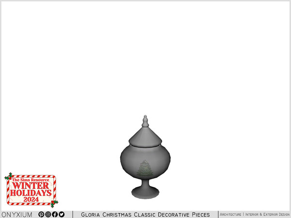 Sims 4 — Gloria Glass Jars With Lid Short by Onyxium — Onyxium@TSR Design Workshop Christmas Collection - Belong To The
