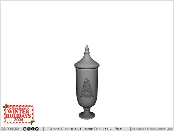 Sims 4 — Gloria Glass Jars With Lid Tall by Onyxium — Onyxium@TSR Design Workshop Christmas Collection - Belong To The