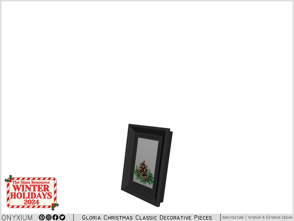 Sims 4 — Gloria Painting Frame Small by Onyxium — Onyxium@TSR Design Workshop Christmas Collection - Belong To The 2024