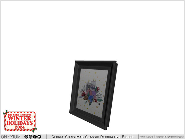 Sims 4 — Gloria Painting Frame Medium by Onyxium — Onyxium@TSR Design Workshop Christmas Collection - Belong To The 2024