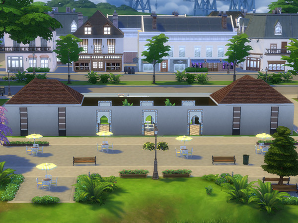 Sims 4 — The Splash Pad by boxofcaringlove — The Splash Pad is a fun and refreshing addition to any Sims 4 community lot!