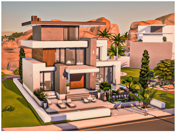 Sims 4 — MM New Modern House 55 by Merin_Martini — My Sims 4 lots some are inspired random pictures that I found on the