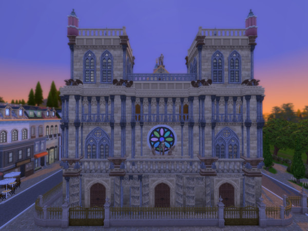 Sims 4 — Notre-Dame  de Paris by AlexTheHuskarl — Step into the grandeur of Gothic architecture with this breathtaking