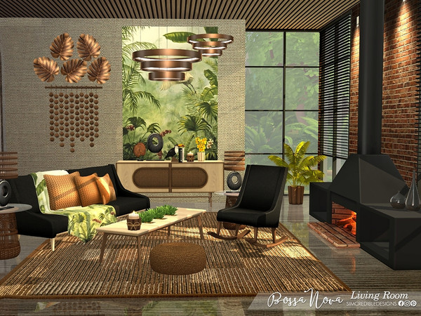 Sims 4 — Bossa Nova Living Blanket by SIMcredible! — Again we got inspired by Bossa Nova and tropical vibes! And why?