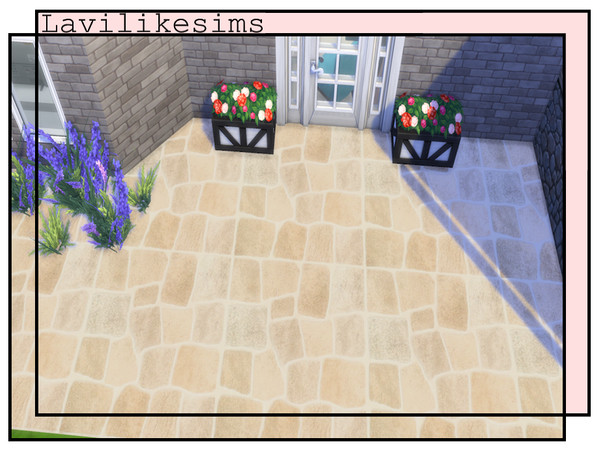 Sims 4 — Large Piece Flags Floor by lavilikesims — Outdoor floor you can use in various ways